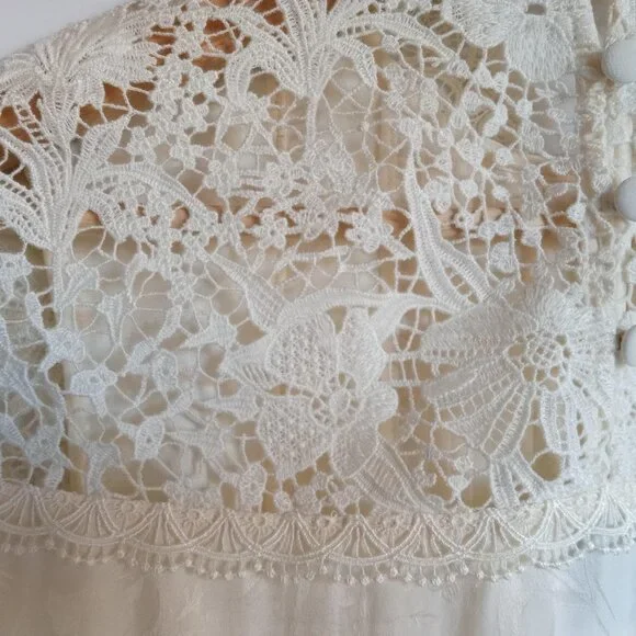 ERDEM x H&M collab Ivory Lace Long Sleeve Blouse - Picture 7 of 10